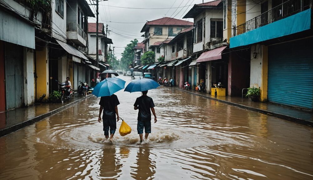 heavy rain floods jakarta