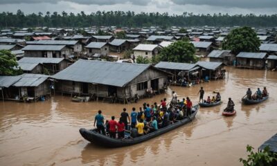 kuching residents trapped by flood