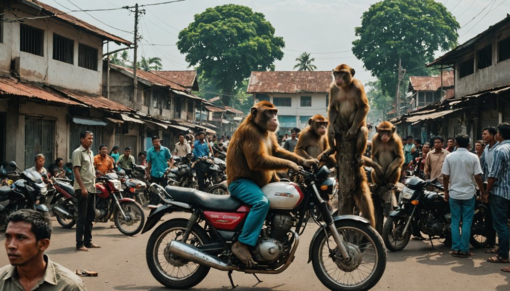 monkeys invade bekasi community