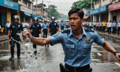 teen sprays acid police