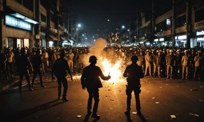 fireworks thrown in bandung