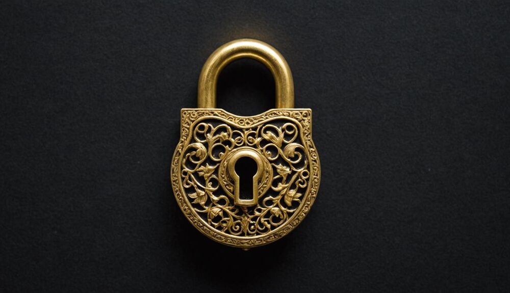 miniature roman gold lock