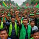 ribuan ojol melakukan protes