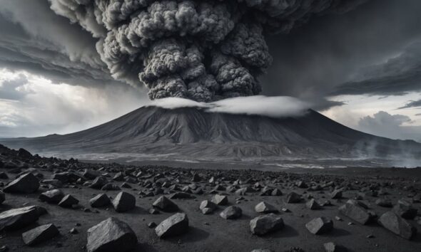 kegelapan setelah erupsi Lewotobi